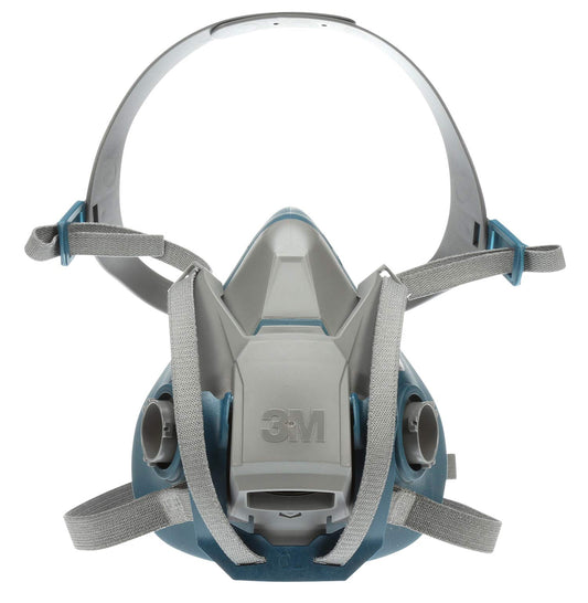 3M 6502QL 6500 Series Rugged Comfort Quick Latch Half Facepiece Reusable Respirator, Gray/Teal, Medium