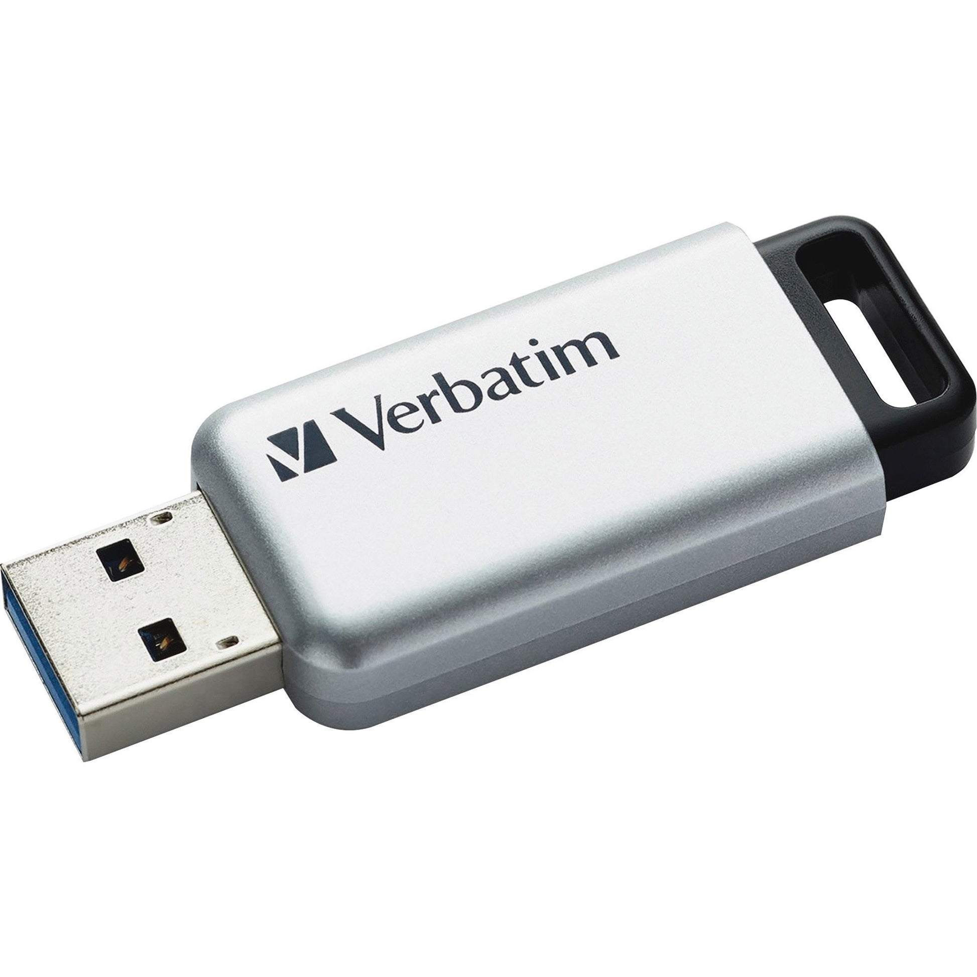 Verbatim 16GB Store'n' Go Secure Pro USB 3.0 Flash Drive with AES 256 Hardware Encryption - Silver