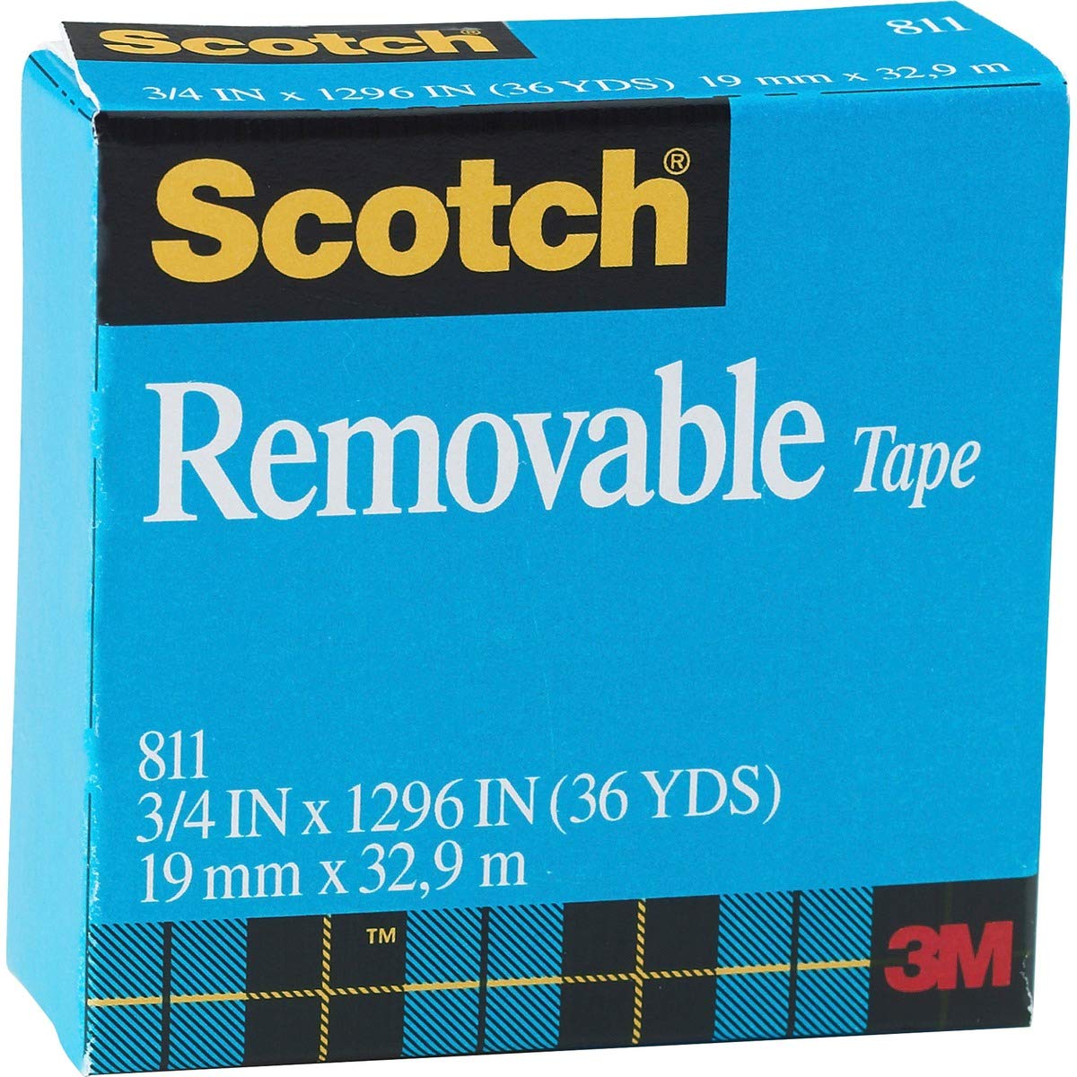 3M Scotch Removable Tape 3/4 x 1296 in 36 Pack