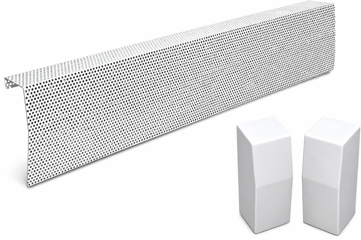 Baseboarders Premium Series 5 ft (60 in) Galvanized Steel Slip-On Baseboard Heater Cover, Rust Resistant, White, for Hydronic Hot-Water Systems