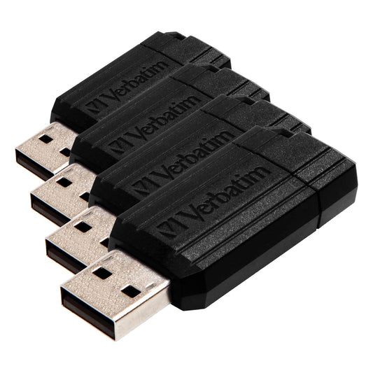 Verbatim Pinstripe 16GB USB Flash Drive 49063 4-Pack