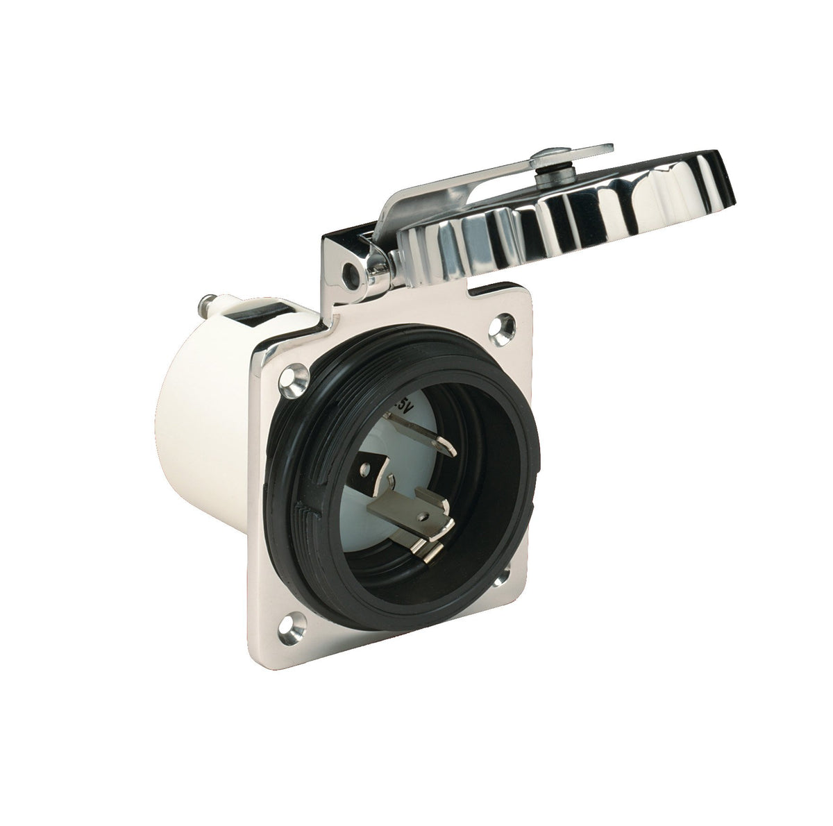 Marinco Easy Lock Inlet w/Encl, 30A 125V