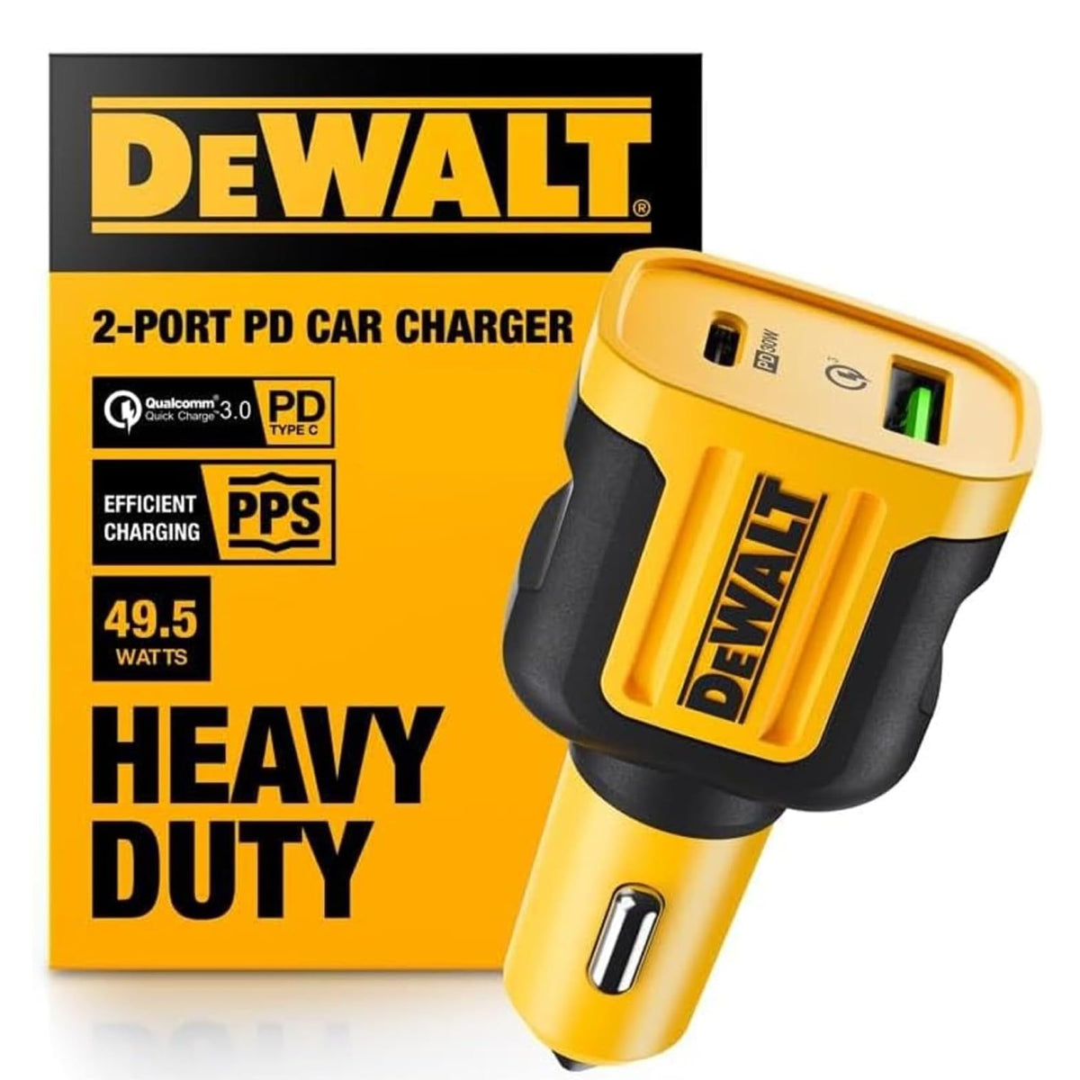 DEWALT 2-PORT PD CAR CHARGER