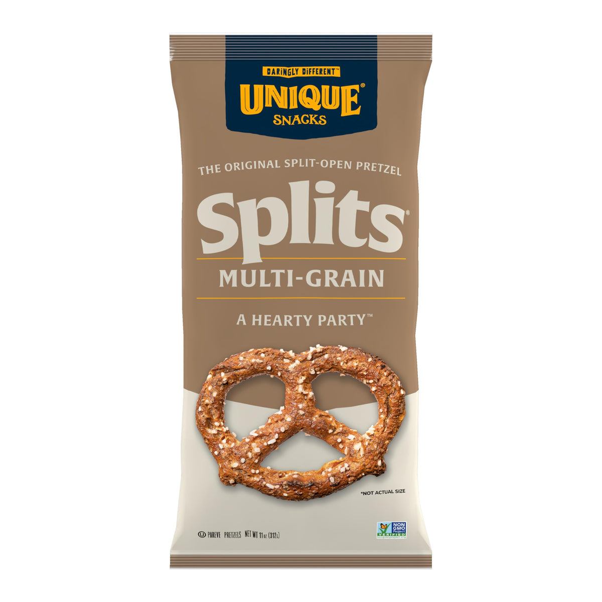 Unique Snacks Multi-Grain Pretzel Splits 11 oz, 12 Pack