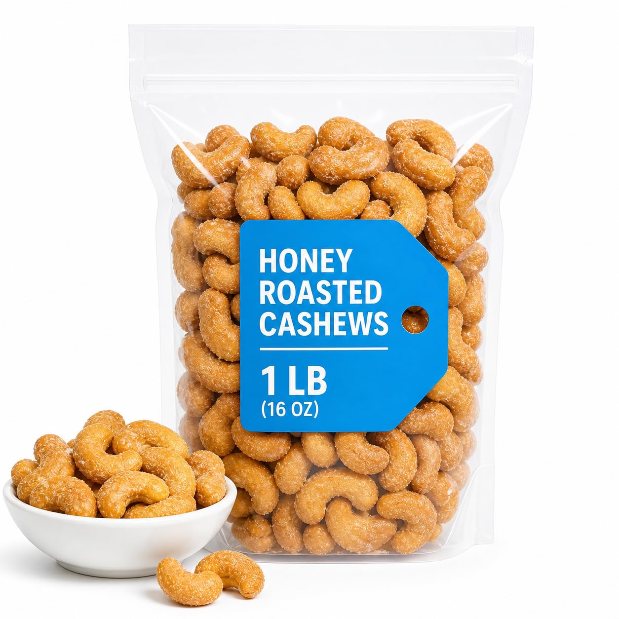 Hickory Honey Roasted Cashews 1 lb