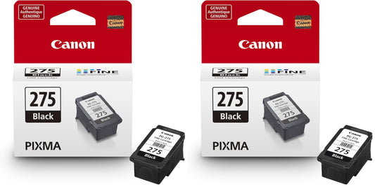Canon PG-275 Black Ink Tank, Compatible to PIXMA TS3520, TS3522 and TR4720 Printers (Pack of 2)