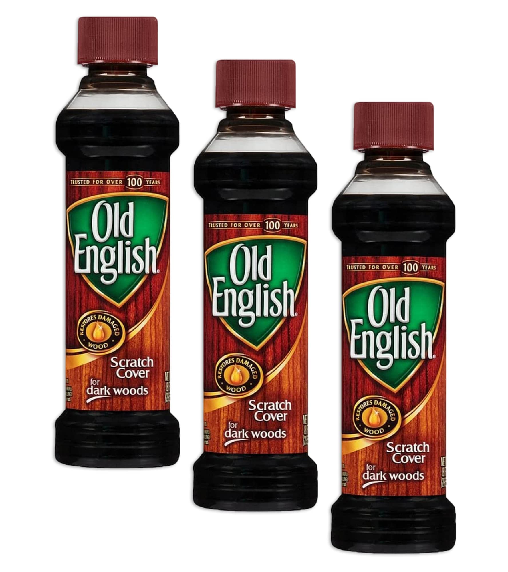 Old English Scratch Cover Dark Woods Polish 8 oz, 3-Pack