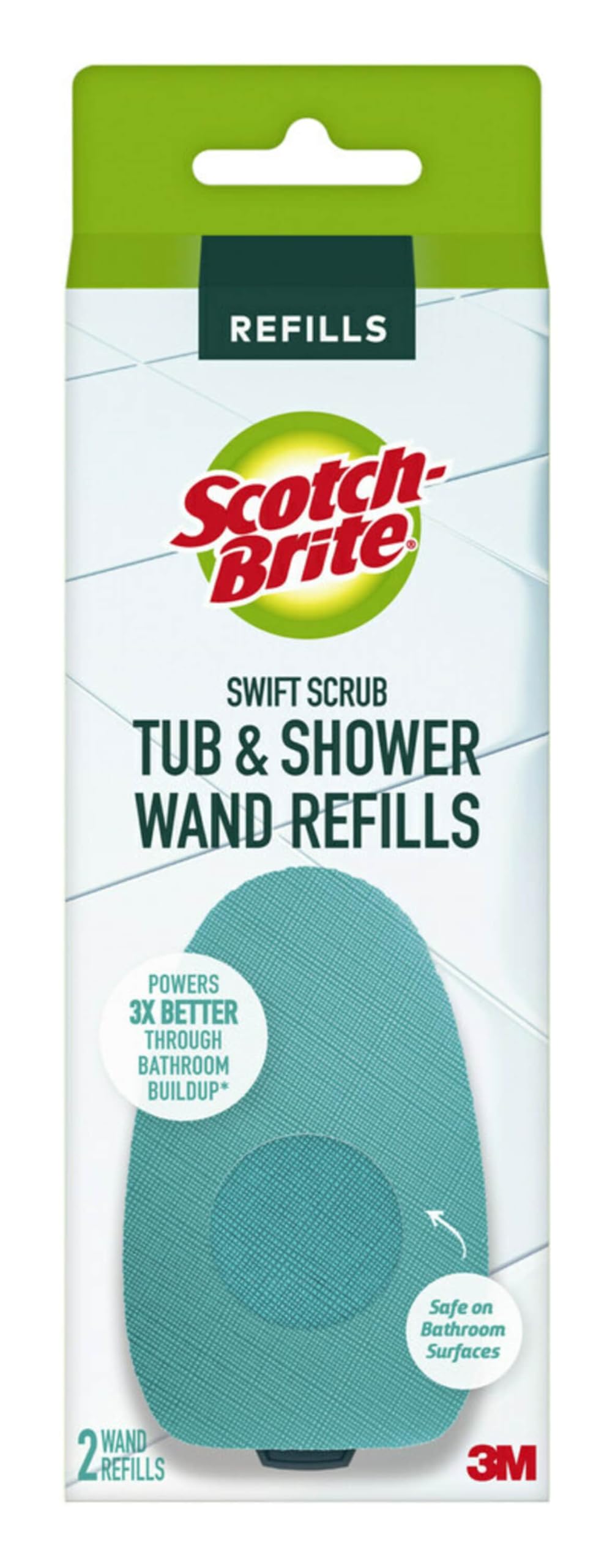 3M Scotch-Brite Swift Scrub Tub & Shower Wand Refills, 2-Pack