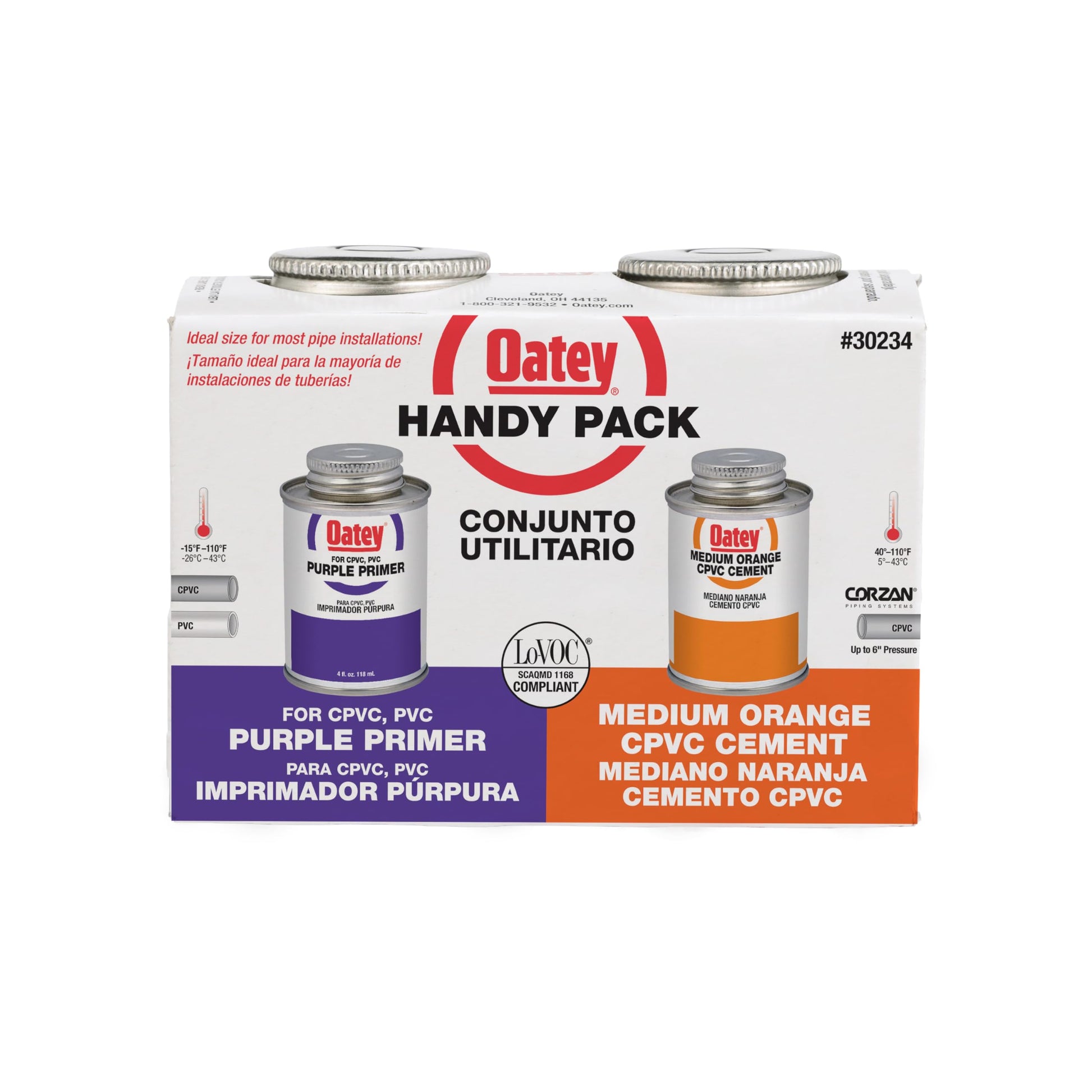 Oatey CPVC Handy Cement & Primer 2-Pack