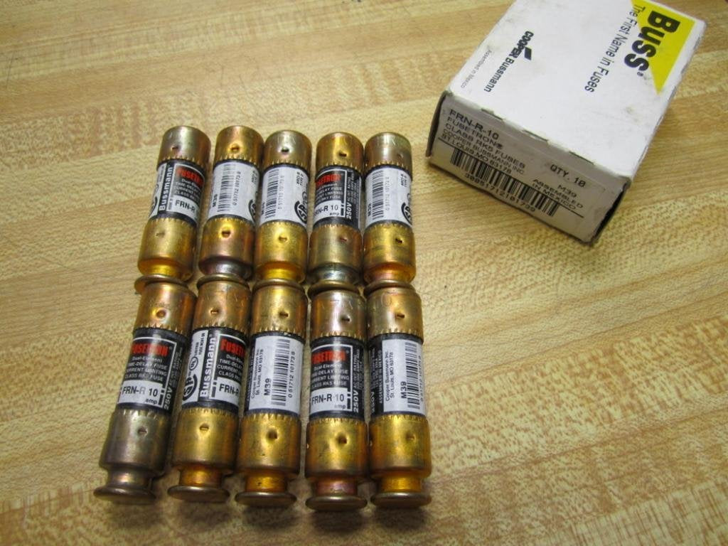 Bussmann FRN-R-10 Fusetron Fuses Pack of 10