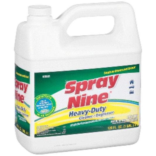 Spray Nine 26801 Heavy Duty Cleaner, Degreaser & Disinfectant for Home, Yard Equipment, Automotive & More - Refill for Spray Bottle 1 Gallon (Pack of 1)