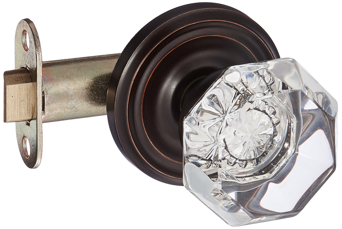 Emtek Old Town Crystal Passage Door Knob 8100-OT-US10B