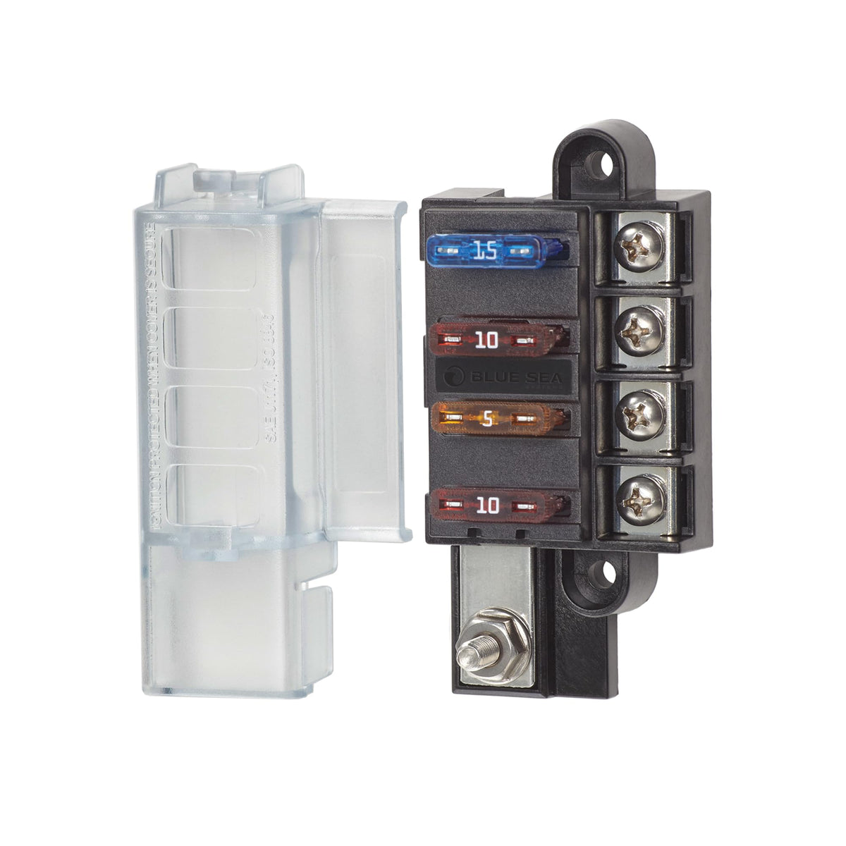 Blue Sea Systems 5045 ST Blade Fuse Block 4-Circuit 100A