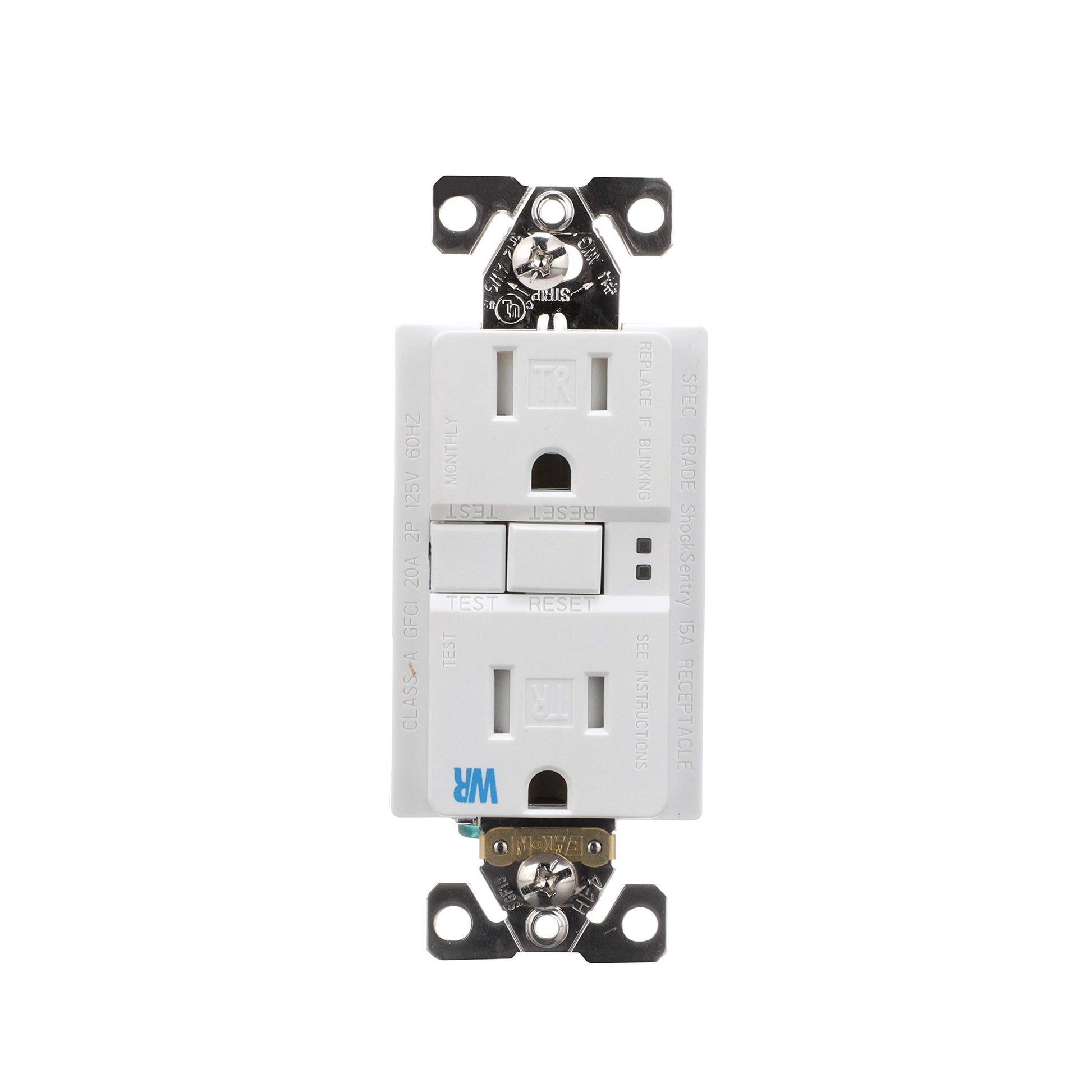 Eaton TWRSGF15W 15A GFCI Duplex Receptacle White