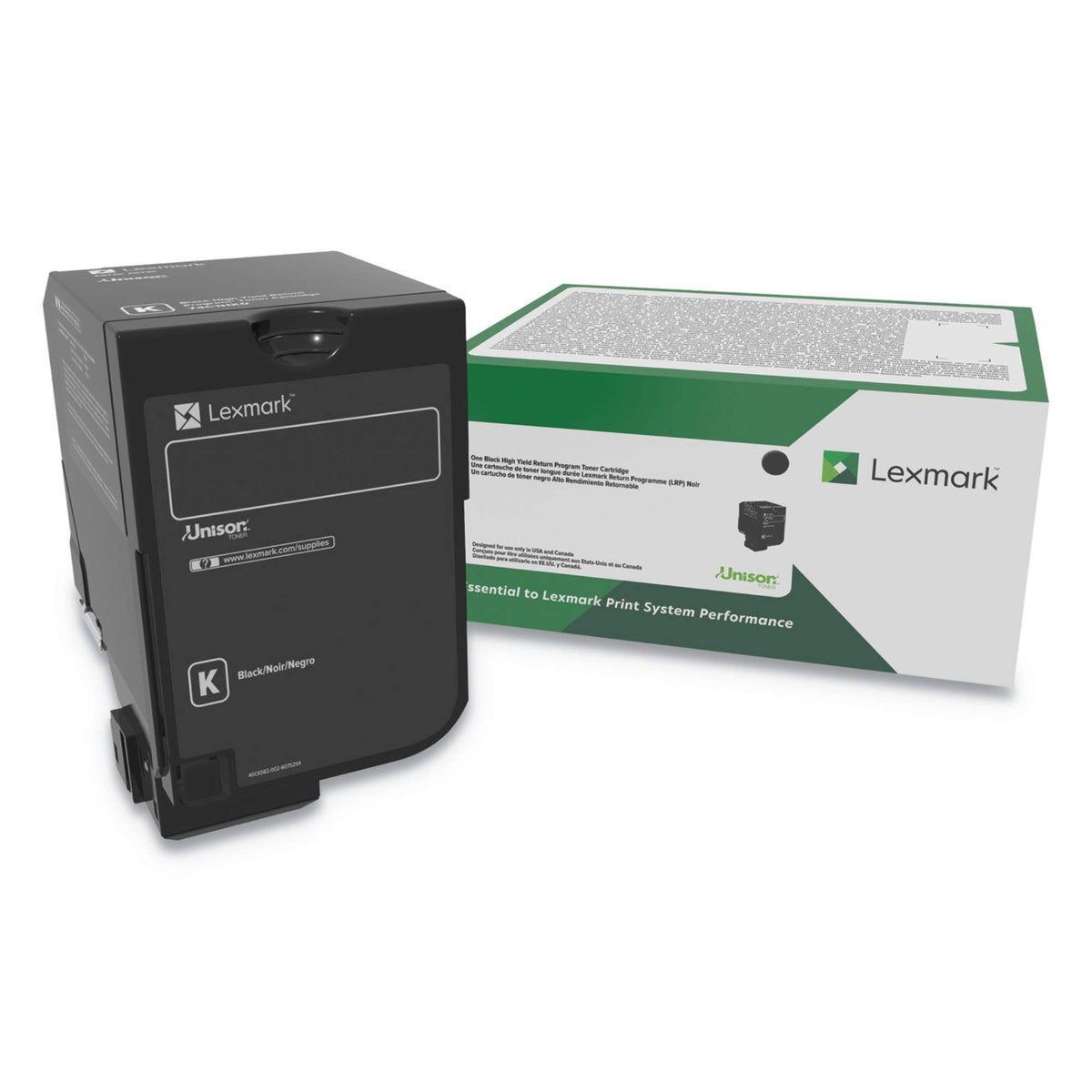 Lexmark High Yield Black Return Program Toner Cartridge for US Government, 20000 Yield (74C0HKG)