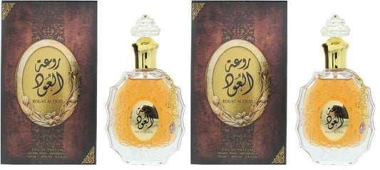 Lattafa Rouat Al Oud Eau de Parfum 3.4 oz Pack of 2