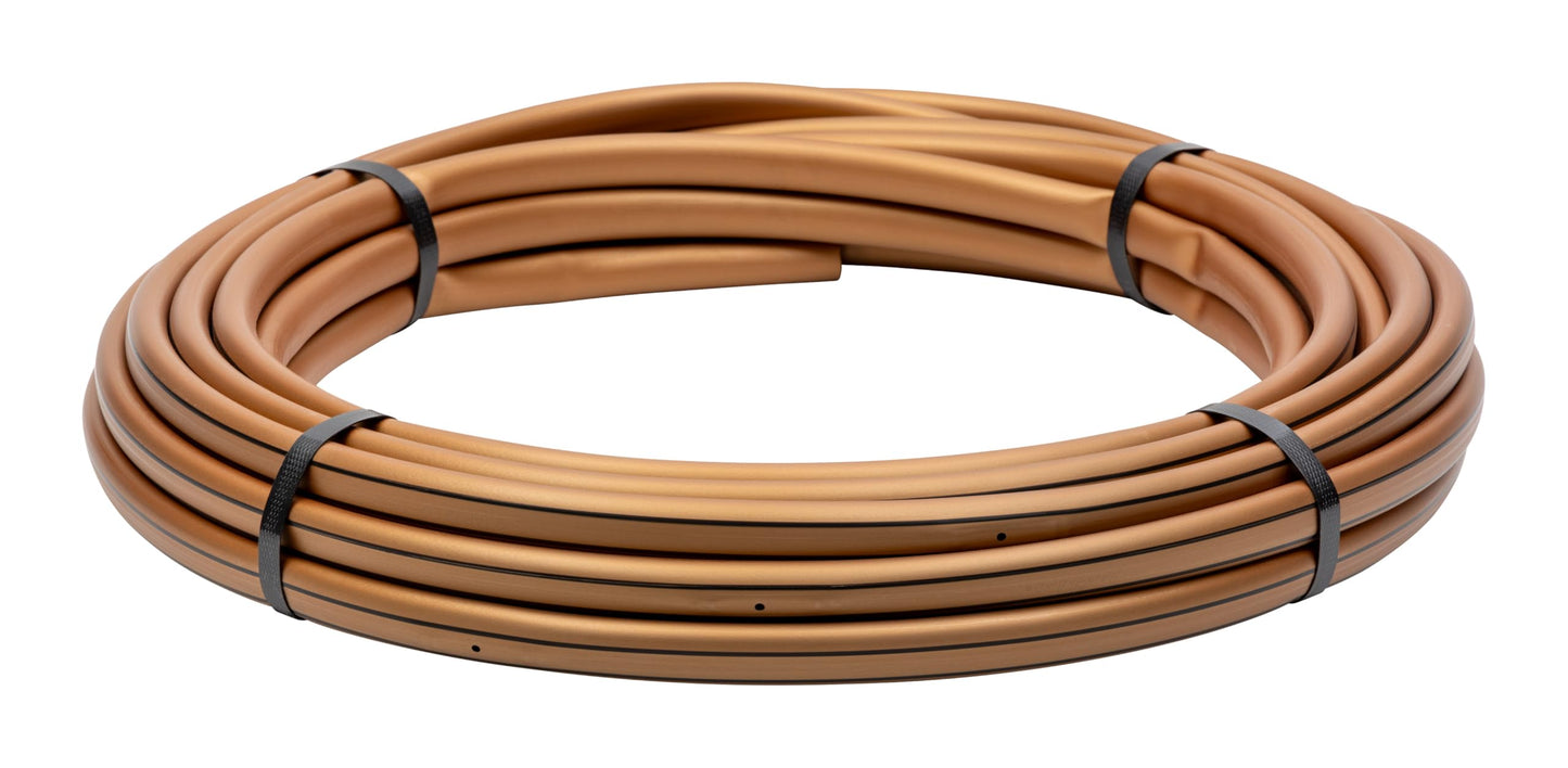 Rain Bird SSF70-50S Drip Irrigation Pressure Compensating 1/2" (0.700" OD) Sub-Surface Emitter Tubing with Copper Shield Technology, 18" Emitter Spacing, 50' Roll