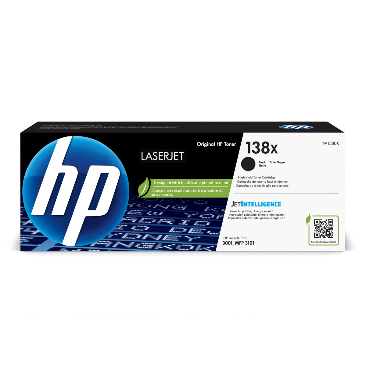HP 138X Black High-Yield Toner Cartridge W1380X