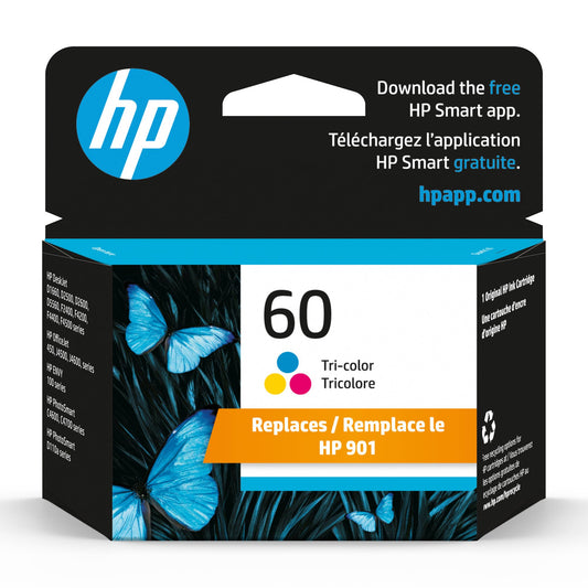 HP 60 Tri-Color Ink Cartridge CC643WN