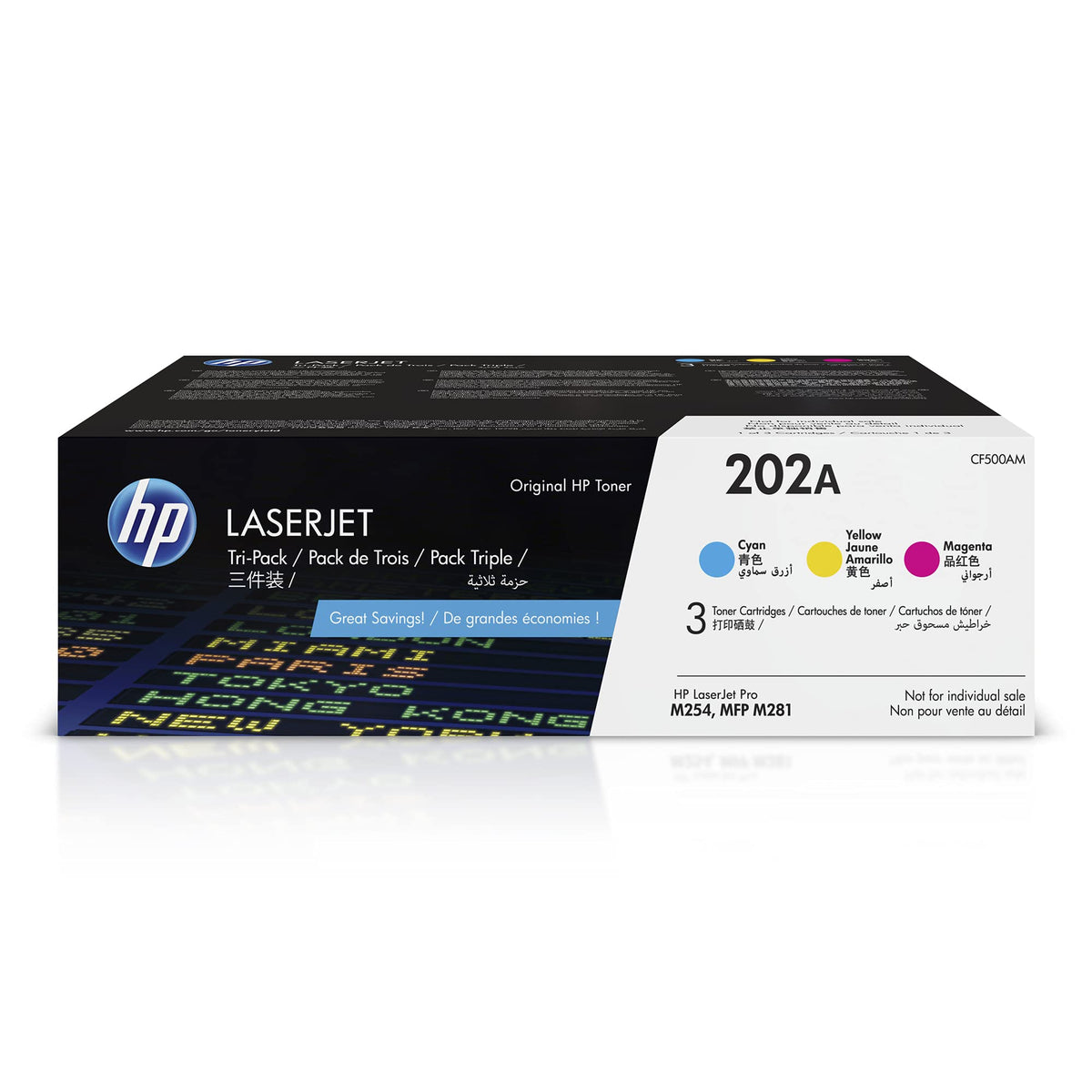 HP 202A Toner Cartridge 3-Pack CF500AM