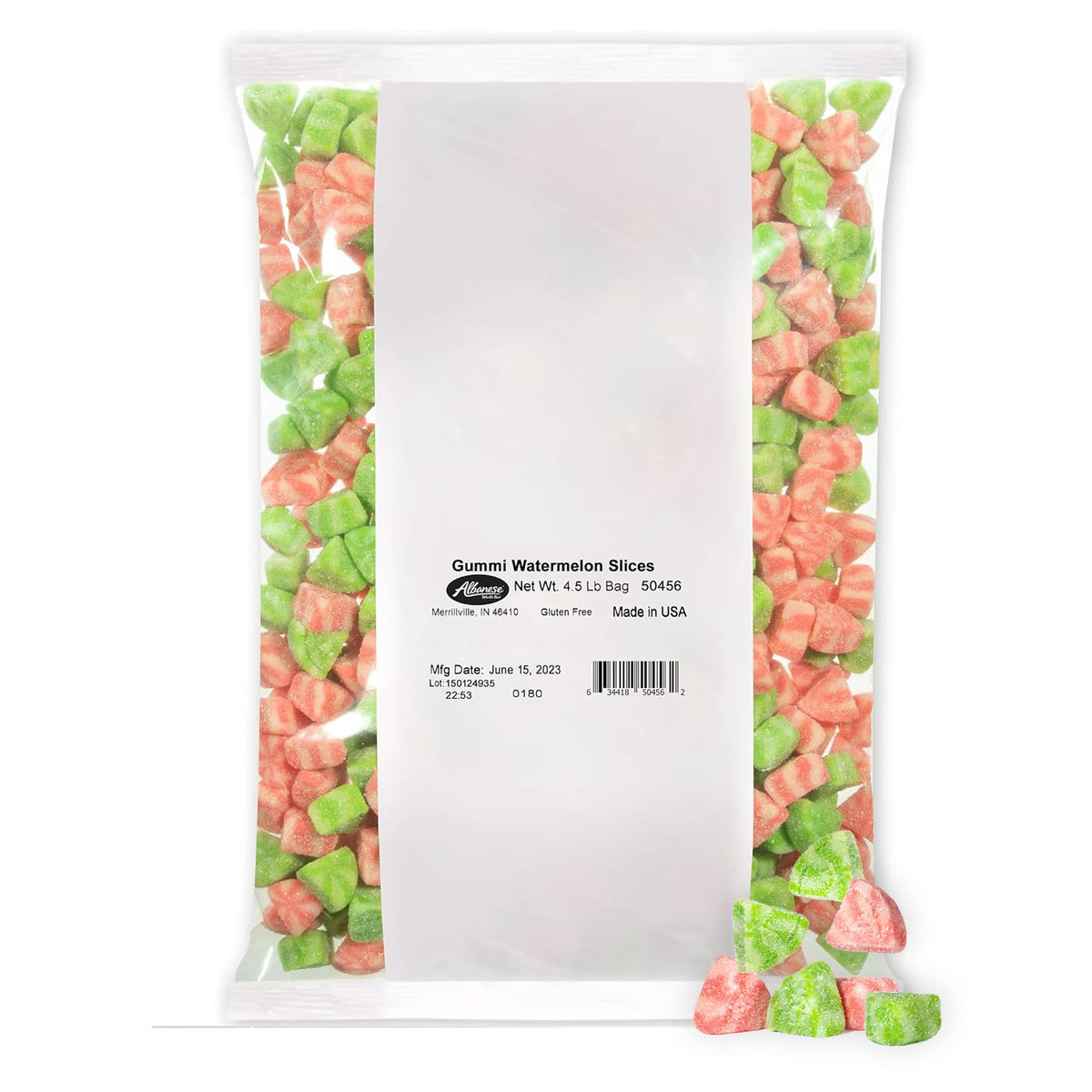Albanese World's Best Gummi Watermelon Slices 4.5 lb Bag of Candy