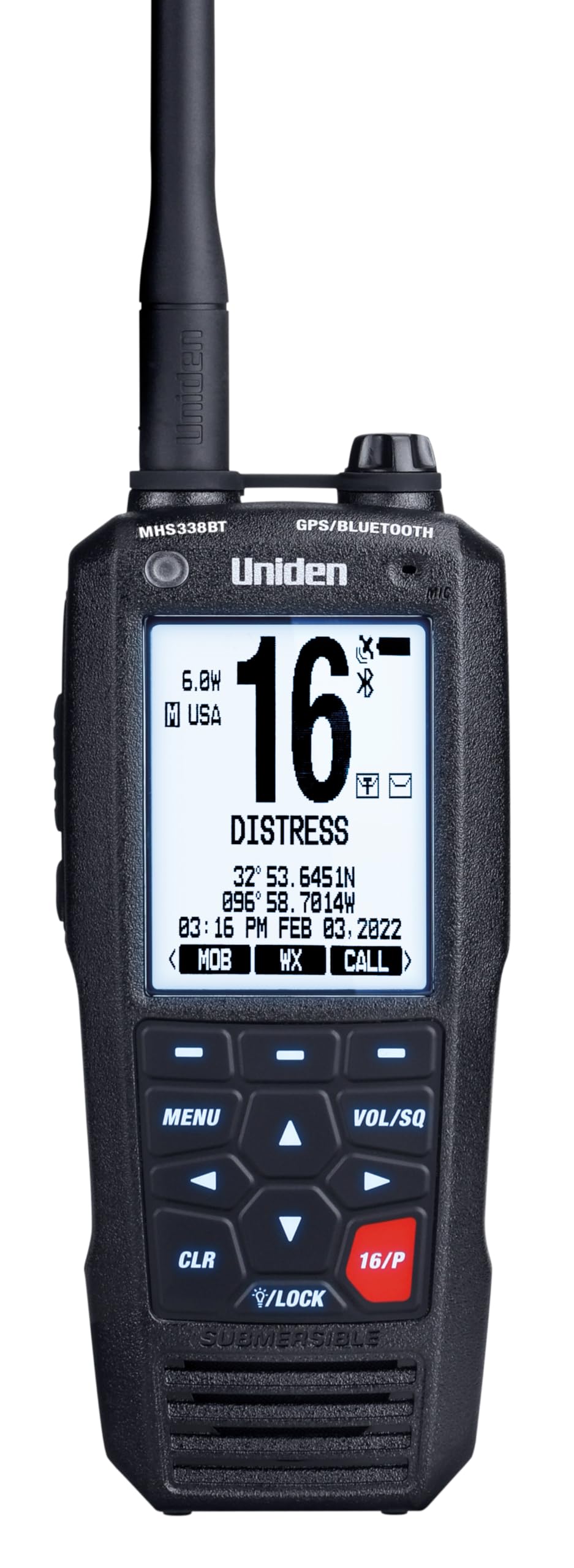 Uniden MHS338BT VHF Marine Radio with GPS & Bluetooth