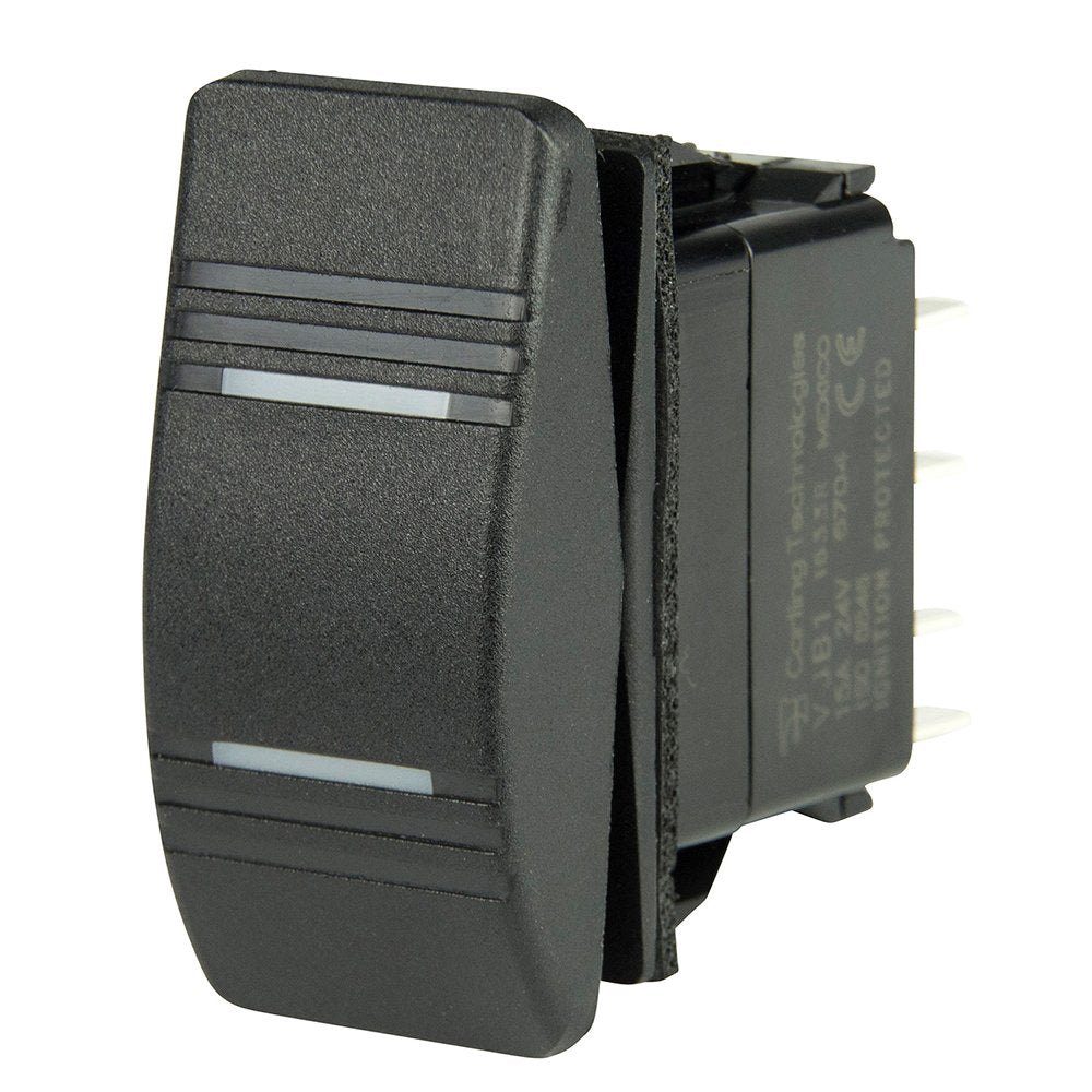 BEP DPDT Contura Switch, 12V/24V, 2 Amber LEDs