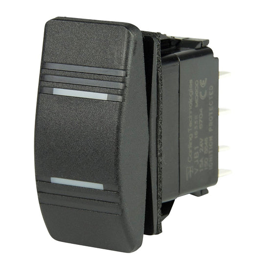BEP DPDT Contura Switch, 12V/24V, 2 Amber LEDs