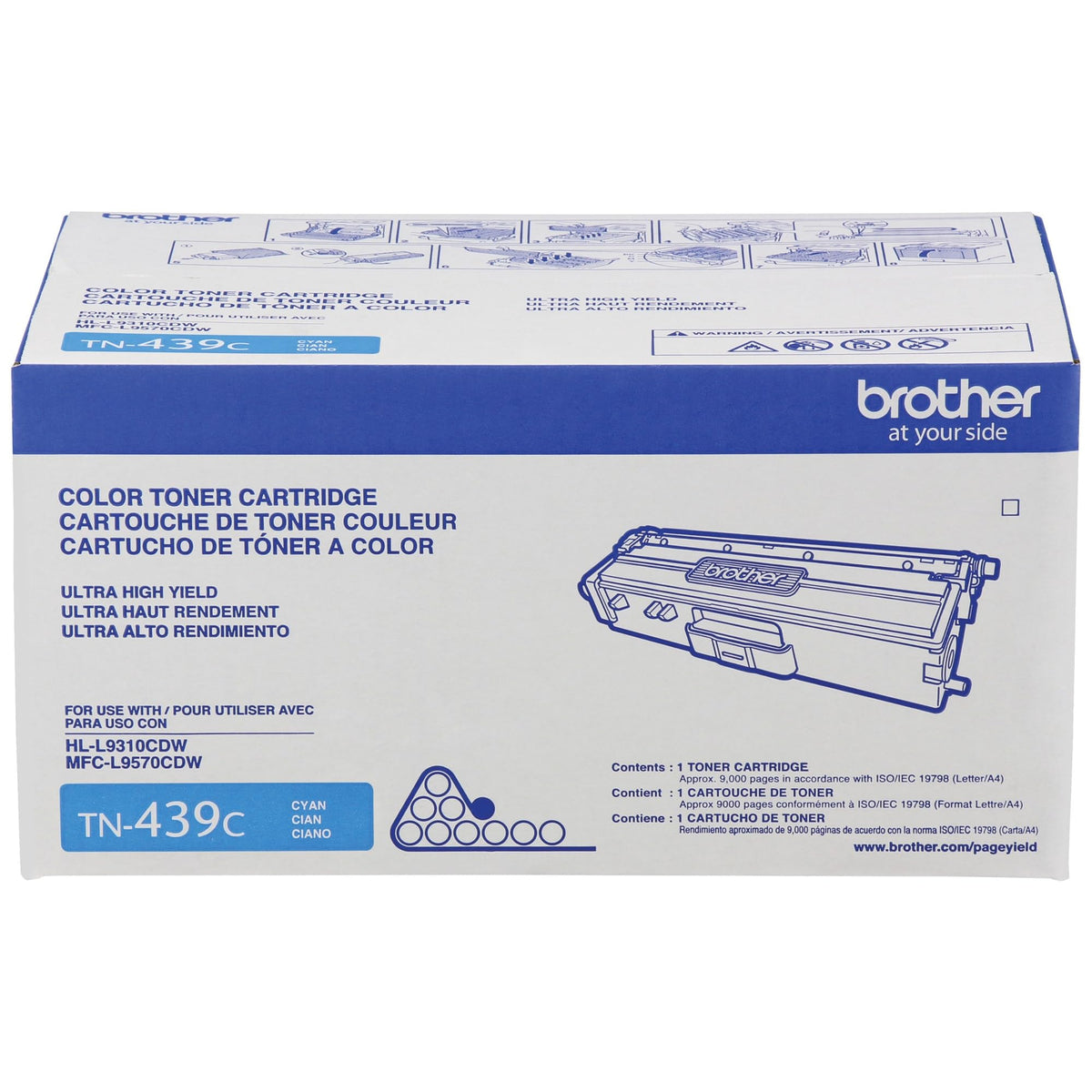 Brother® TN-439 Extra-High-Yield Cyan Toner Cartridge, TN-439C
