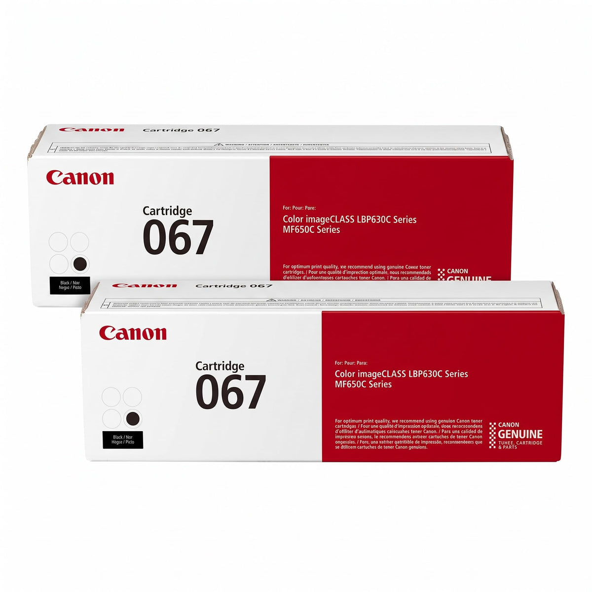 Canon Genuine 067 Black Toner Cartridge Compatible with LBP633Cdw,LBP632Cdw,MF652Cdw,MF653Cdw,MF654Cdw,MF656Cdw,(Pack of 2)