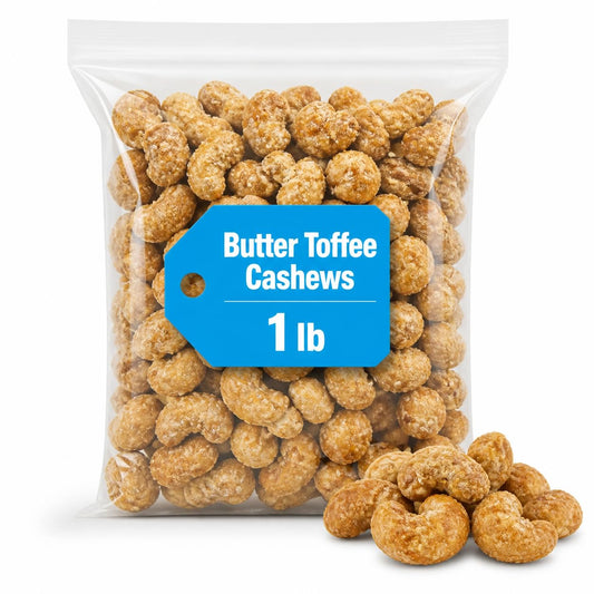 Hickory Butter Toffee Cashews 1 lb Bag