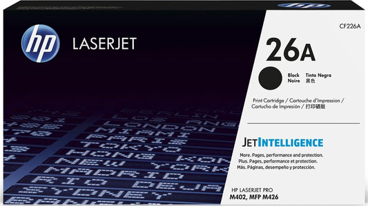 HP 26A Black Toner Cartridge for HP Printers | Works with LaserJet Pro M402 Series; LaserJet Pro MFP M426 Series | CF226A