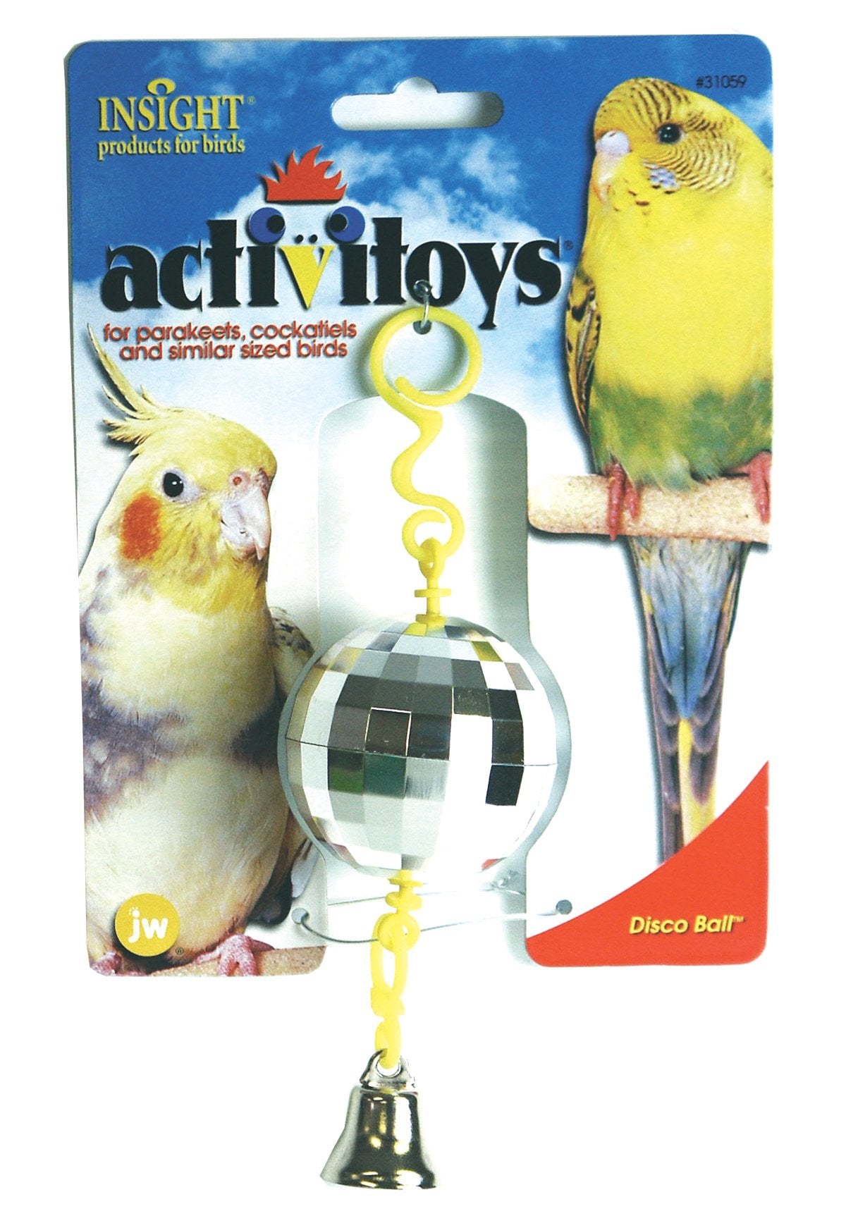 JW Pet Activitoy Disco Ball Bird Toy, Small
