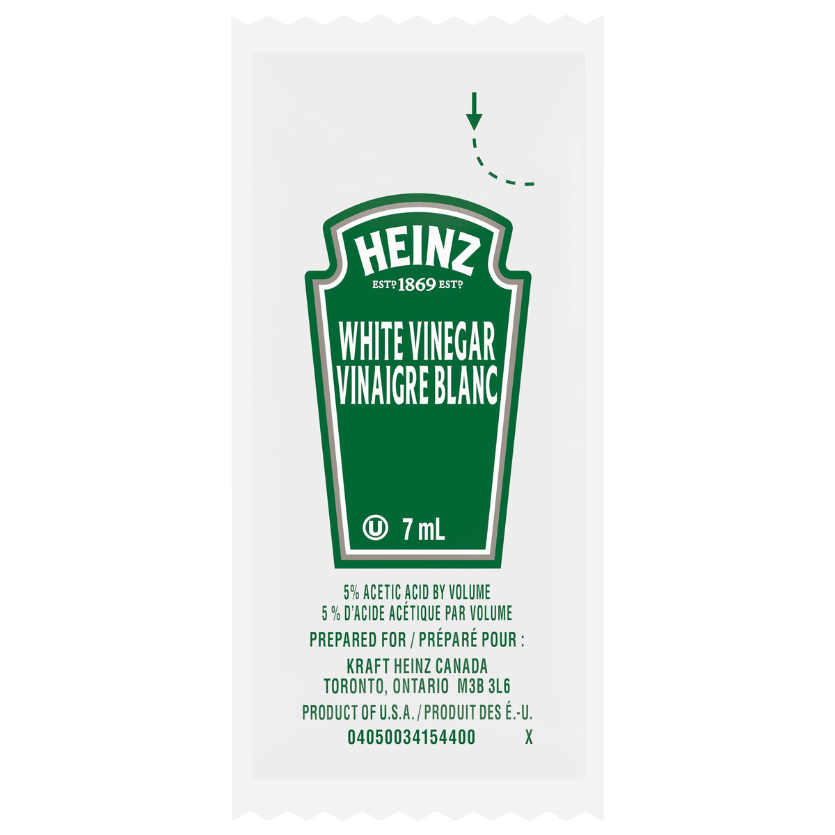 HEINZ White Vinegar Packets 7ml 500ct