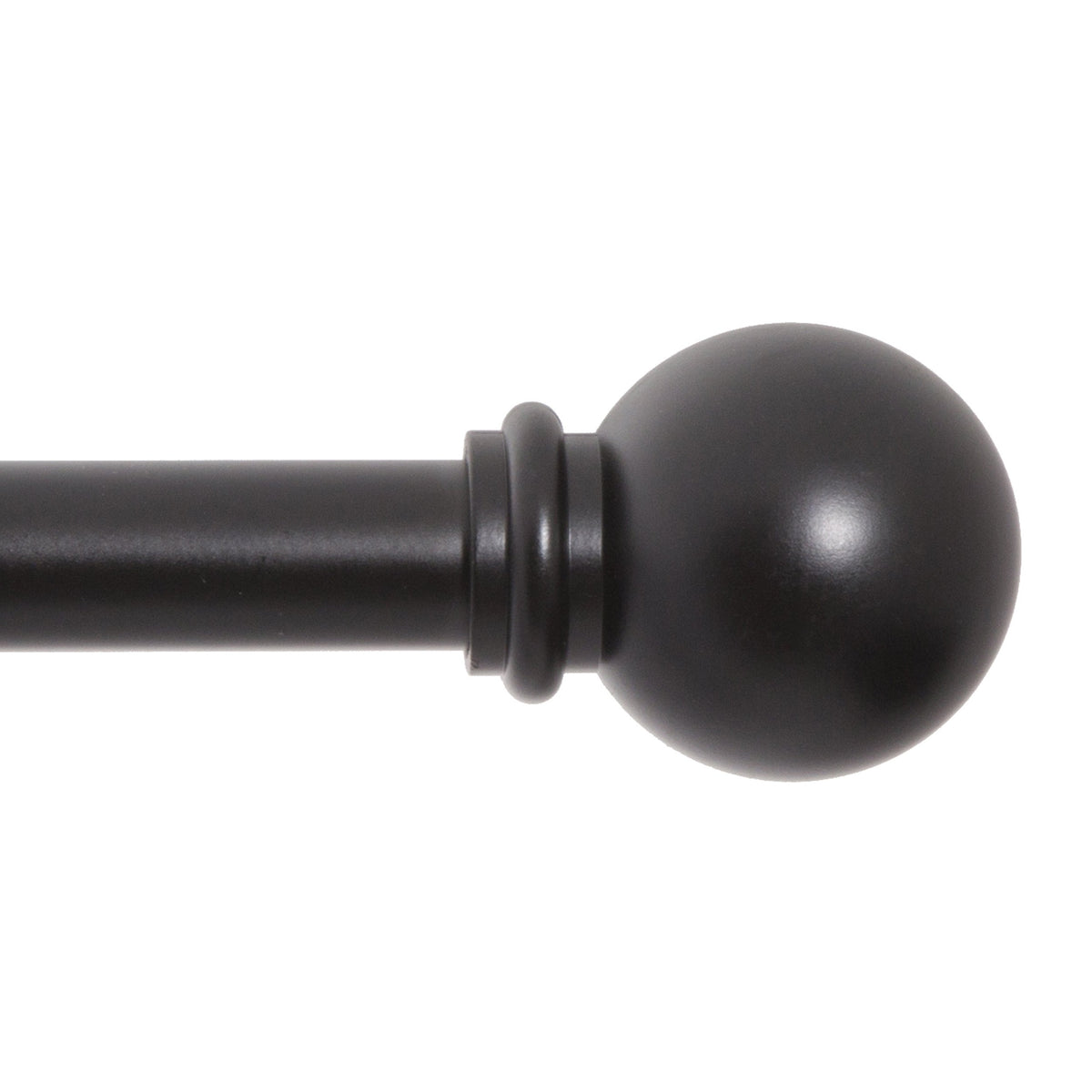 Kenney Chelsea Ball End Curtain Rod 28-48in Black