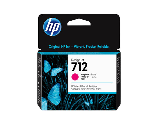 712 Magenta 29-ml Genuine Ink Cartridge (3ED68A) for DesignJet T650, T630, T230, T210 & Studio Plotter Printers