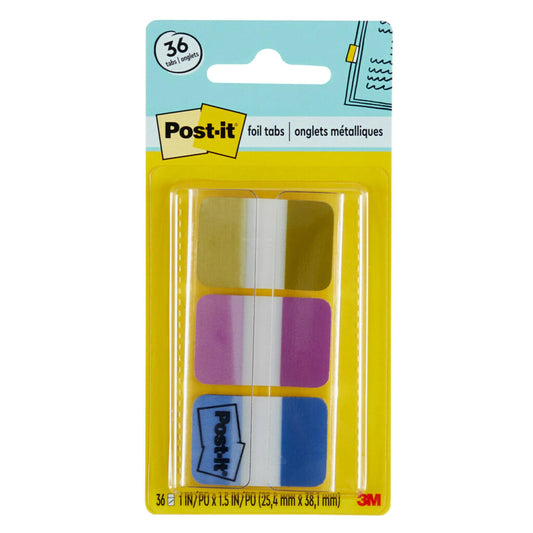 3M Post-it Foil Tabs 1in x 1.5in 36-Pack 686-FLOPBT