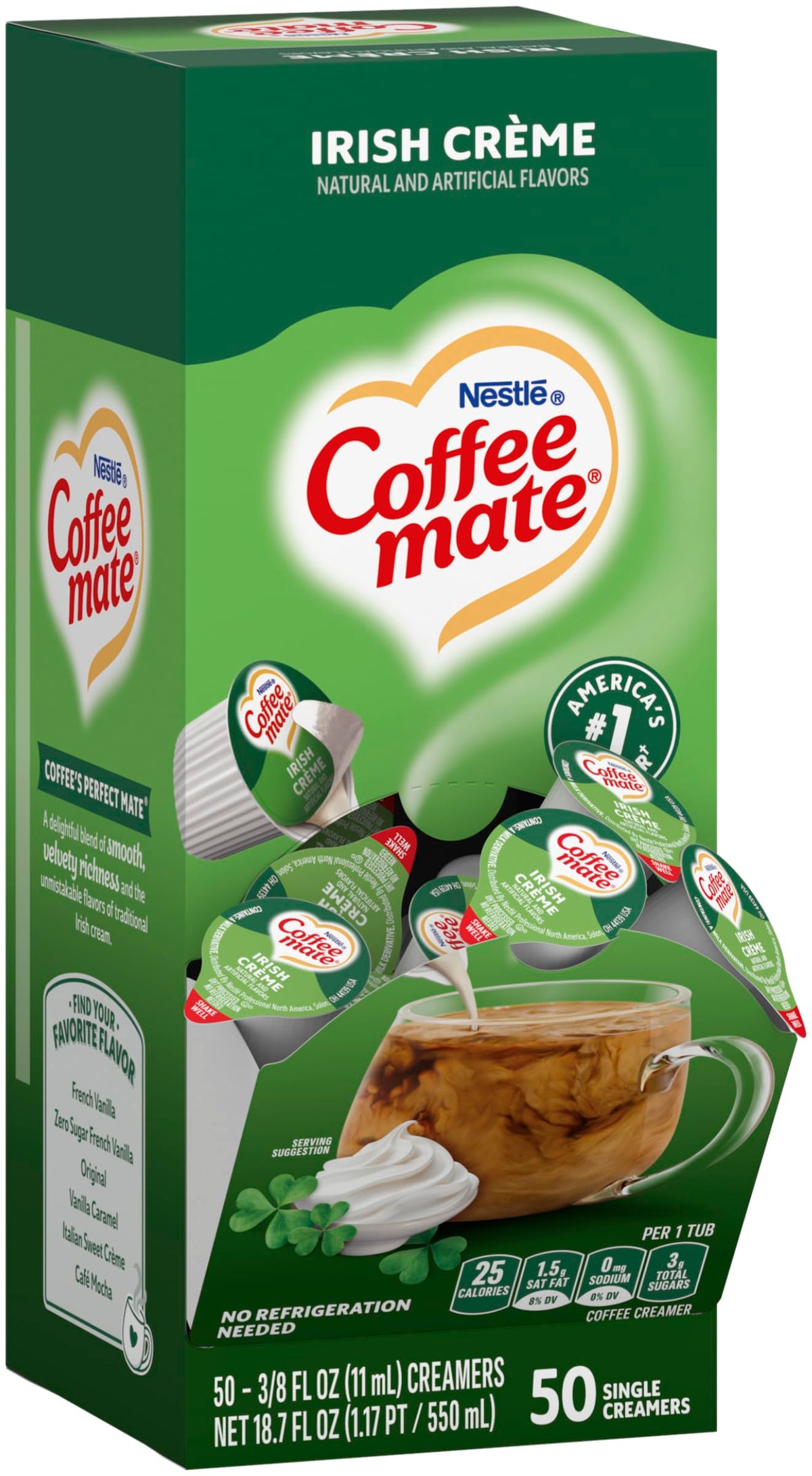 Coffee mate Liquid Creamer Singles - Irish Creme - 50 ct