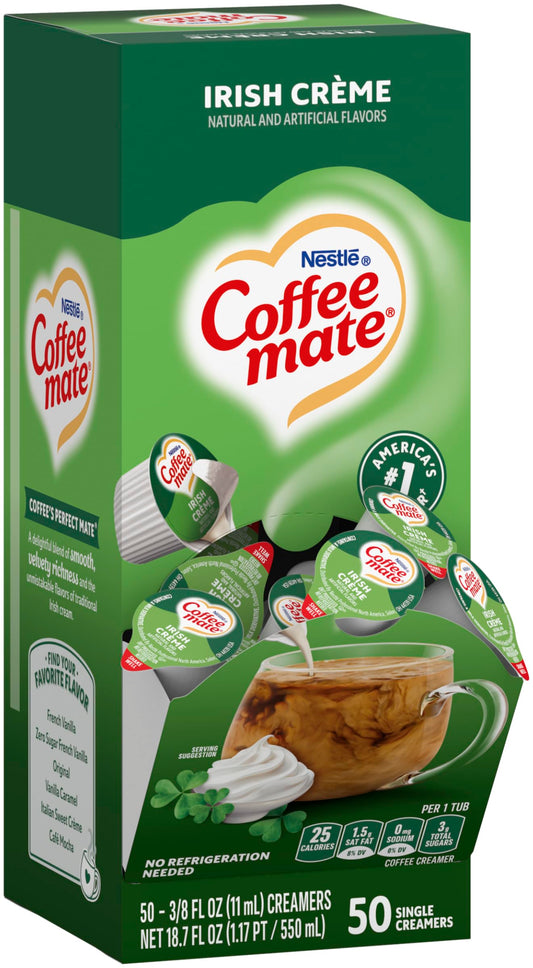 Coffee mate Liquid Creamer Singles - Irish Creme - 50 ct