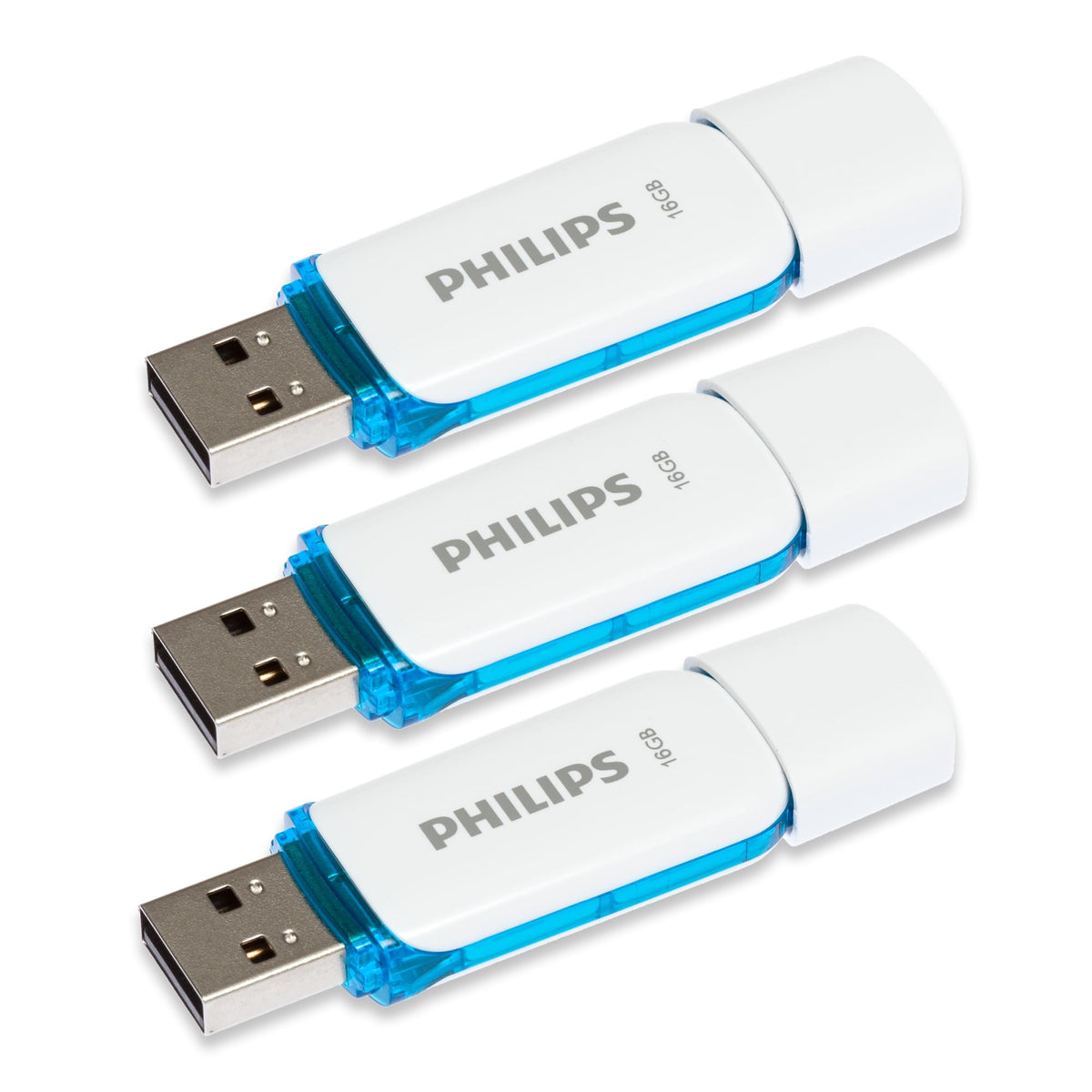 Philips 16GB Snow Edition USB 2.0 Flash Drive 3-Pack