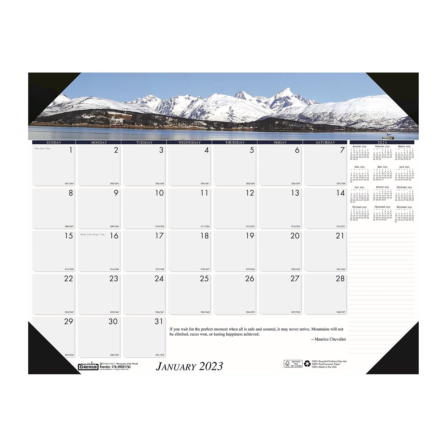 House of Doolittle Earthscapes Desk Pad Calendar 22 x 17