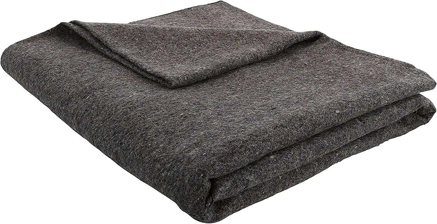 Blanket Grey 62x80 Military Wool Blanket