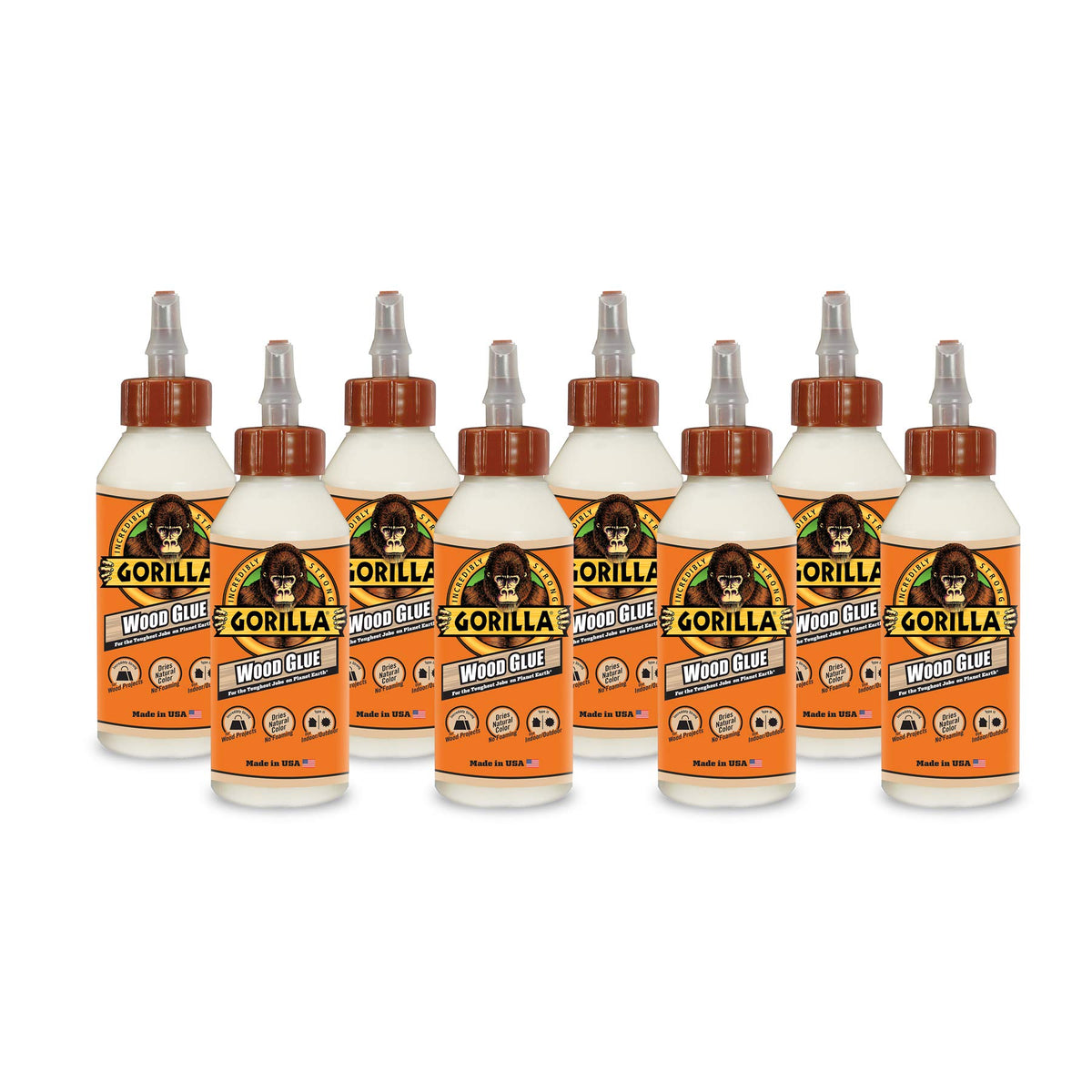 Gorilla Wood Glue 8oz Bottle Pack of 8