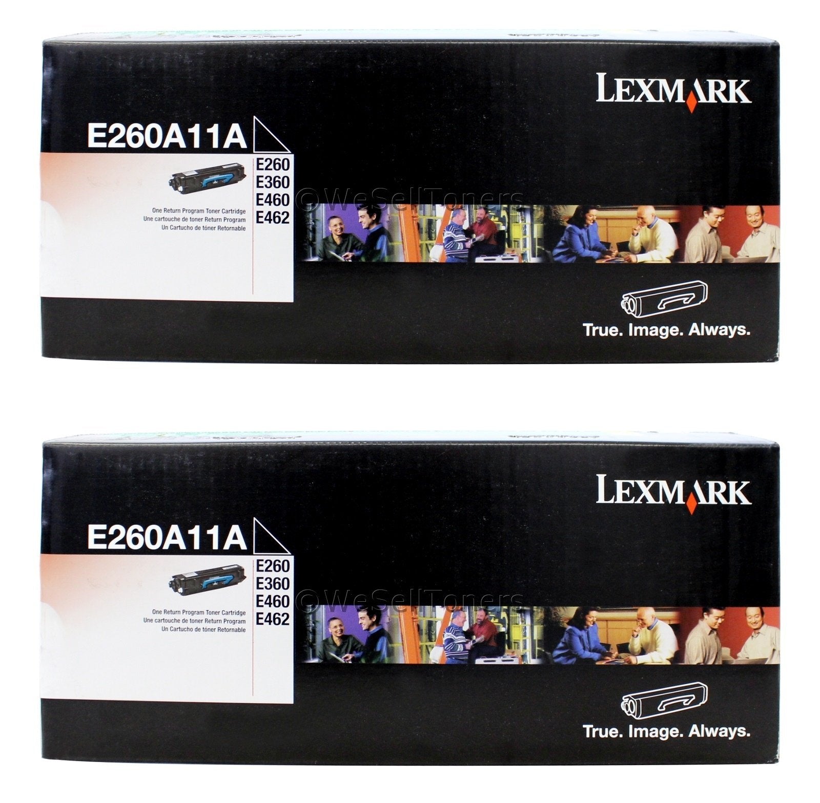 Lexmark E260A11A Return Program Toner Cartridge 2-Pack for E260, E360, E462