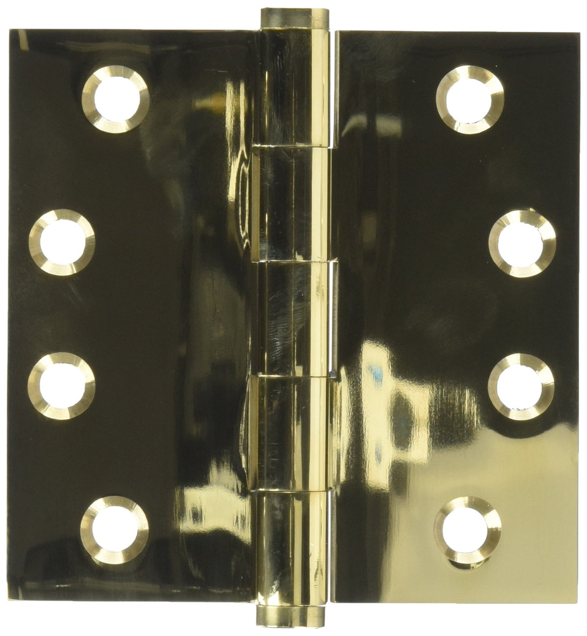 Deltana DSB4 4" x 4" Solid Brass Square Corner Plain Bearing Mortise Hinge - Pai, Unlaquered