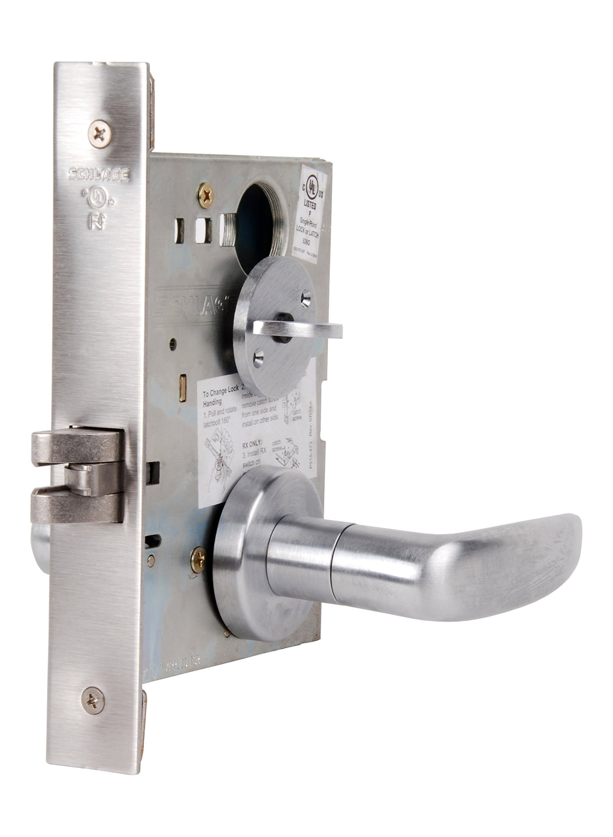 Schlage L9040 07A 626 Privacy Mortise Lock, Brass