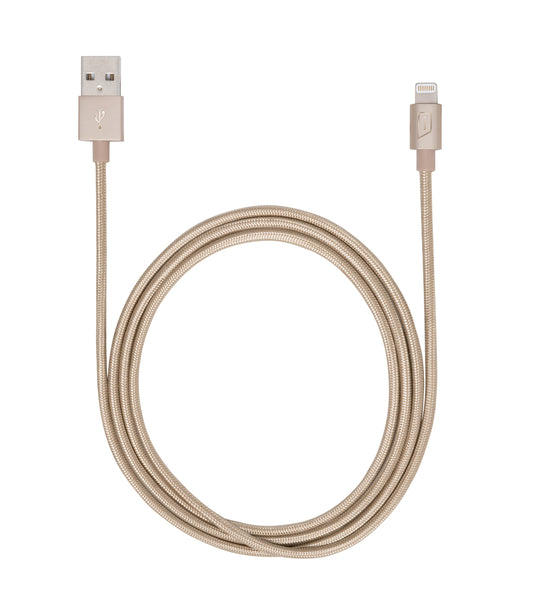 iStore Braided Lightning Sync/Charge Cable 4ft Gold ACC99407CAI