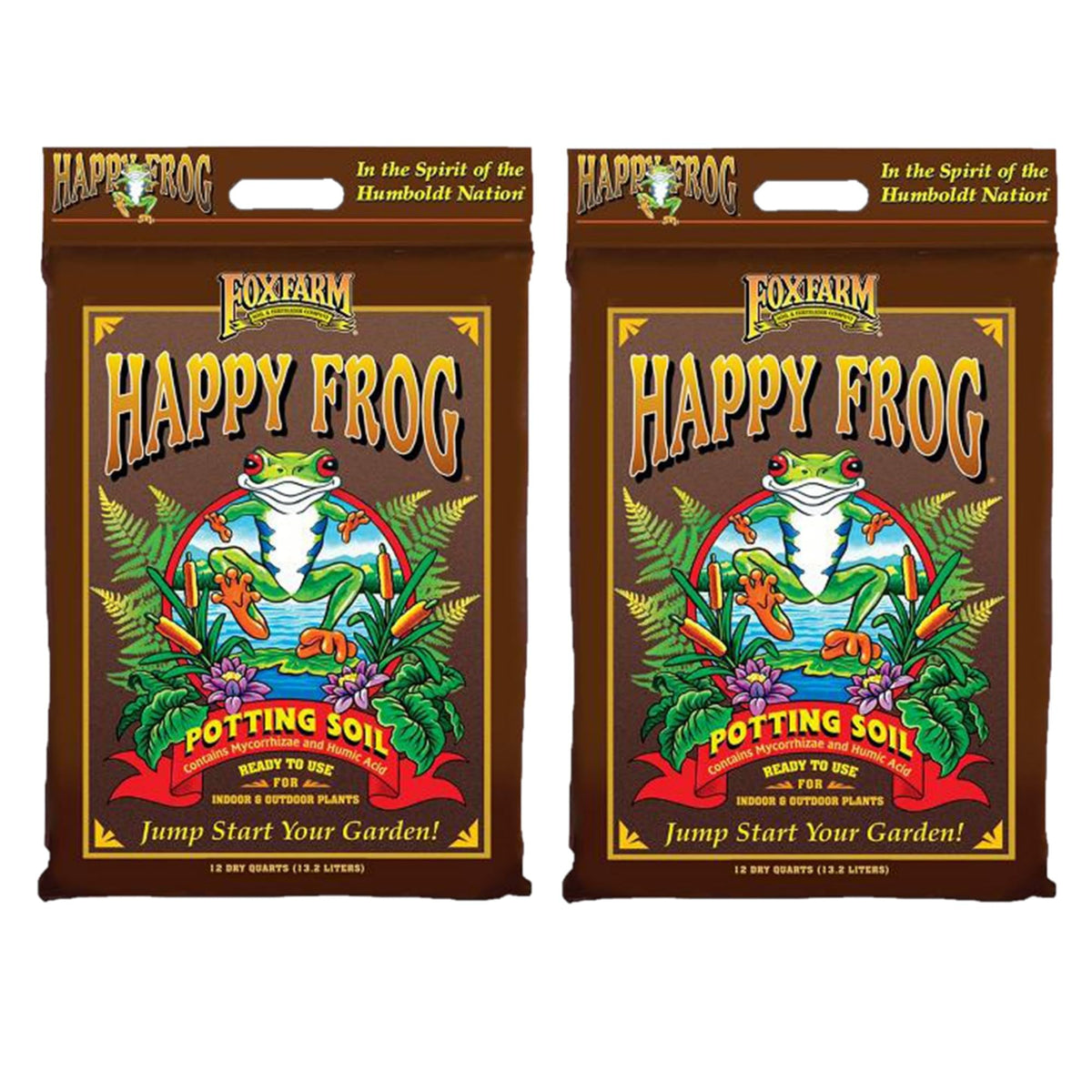 FoxFarm Happy Frog Potting Soil 12 Quart (2 Pack)