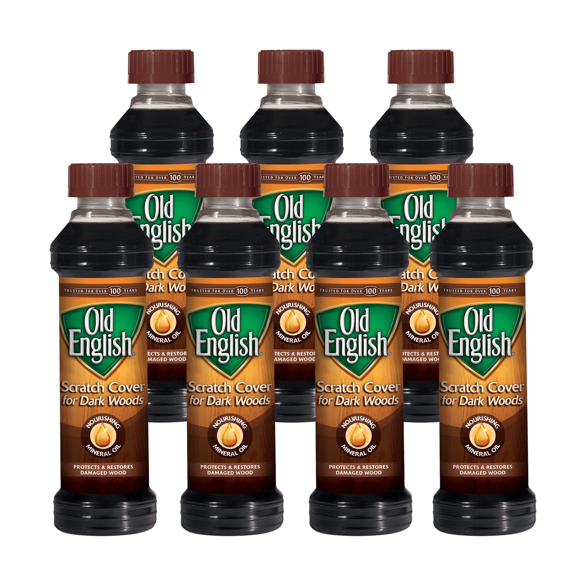 Old English Scratch Cover for Dark Woods 8 oz, 7 Pack