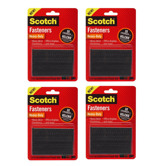 3M Scotch Heavy-Duty Fasteners RFD7091 1x3in 4 Pack